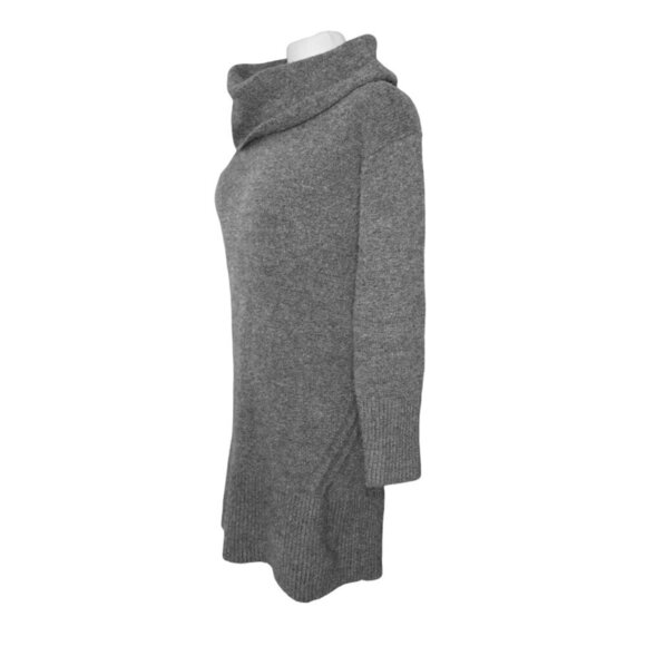 Anthropologie Sonoran Cowl Neck Sweater Dress Grey XS Long Sleeve Minimalist - Picture 3 of 7